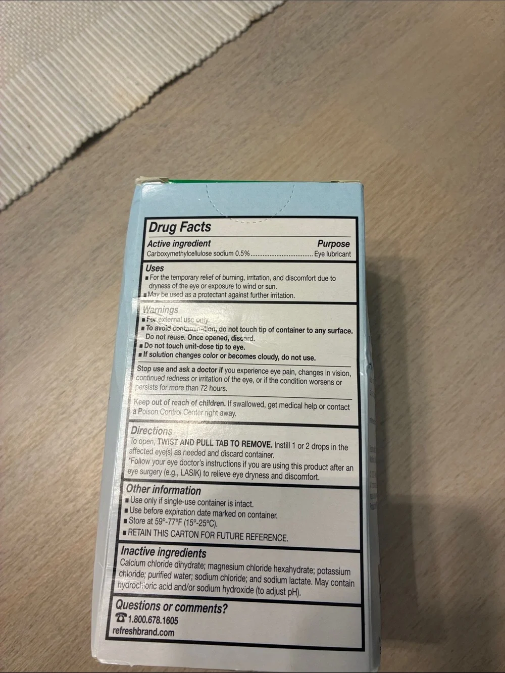 Refresh Plus Lubricant Eye Drops Preservative-Free Artificial Tears